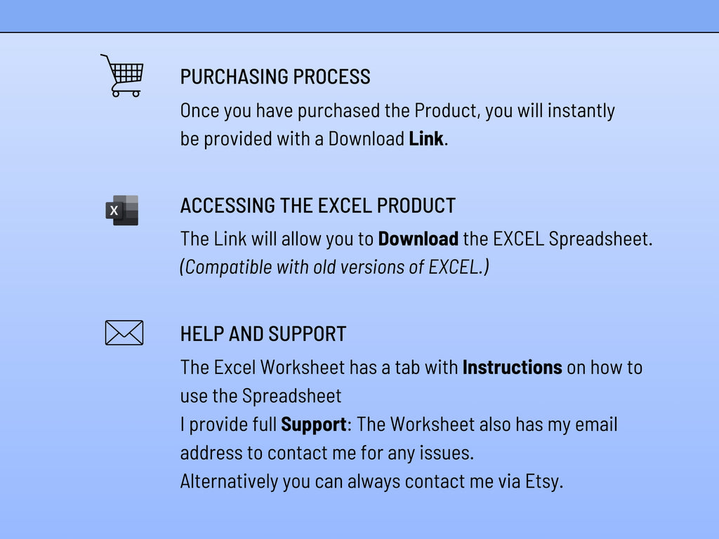 Excel Gantt Chart Template: Project Management & Task Tracking (Instant Download)