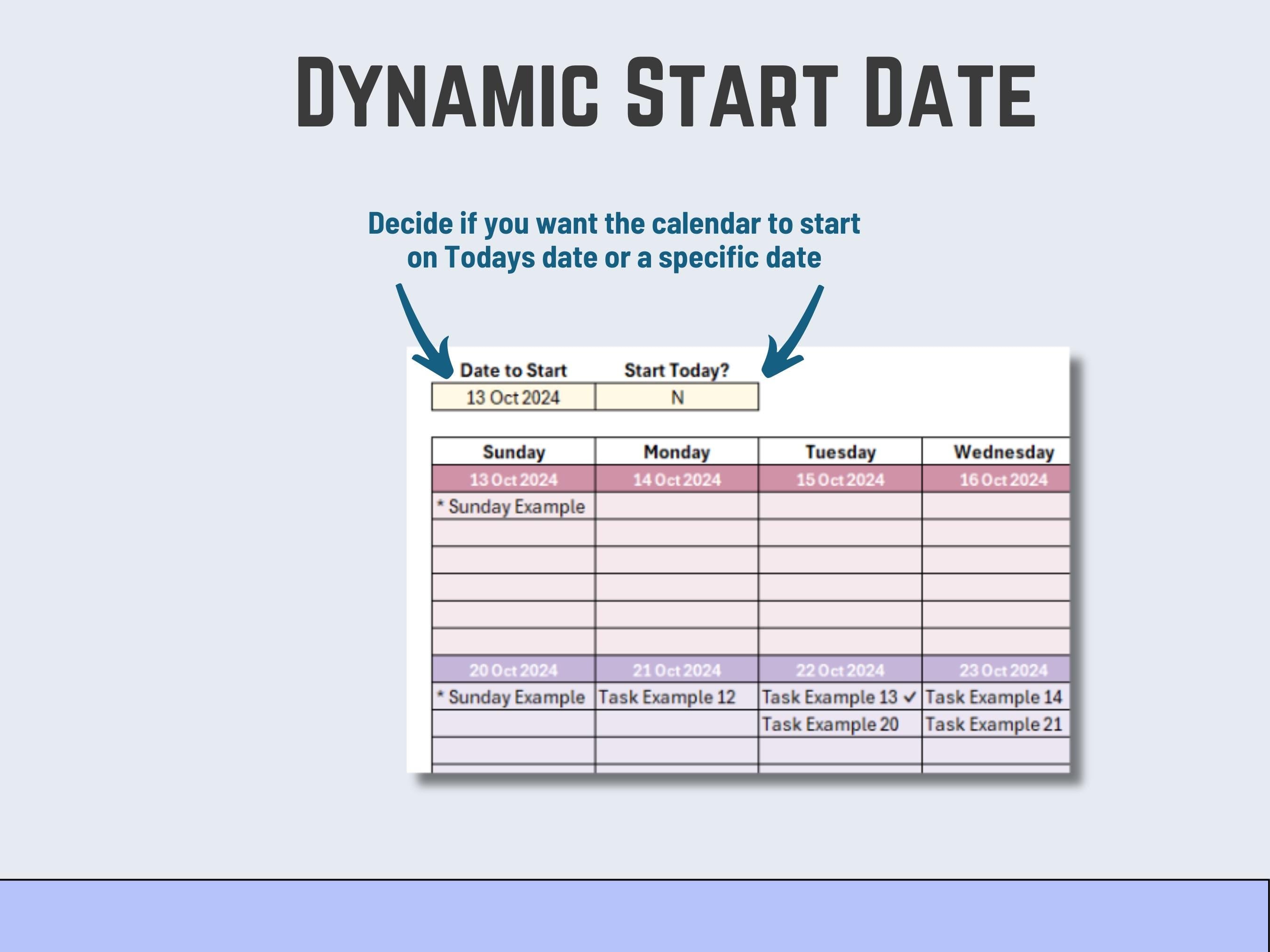 Excel Calendar Based Task List, Task Management Automated, Download Template, Task Tracker and To-Do List, Productivity and Project Mgt
