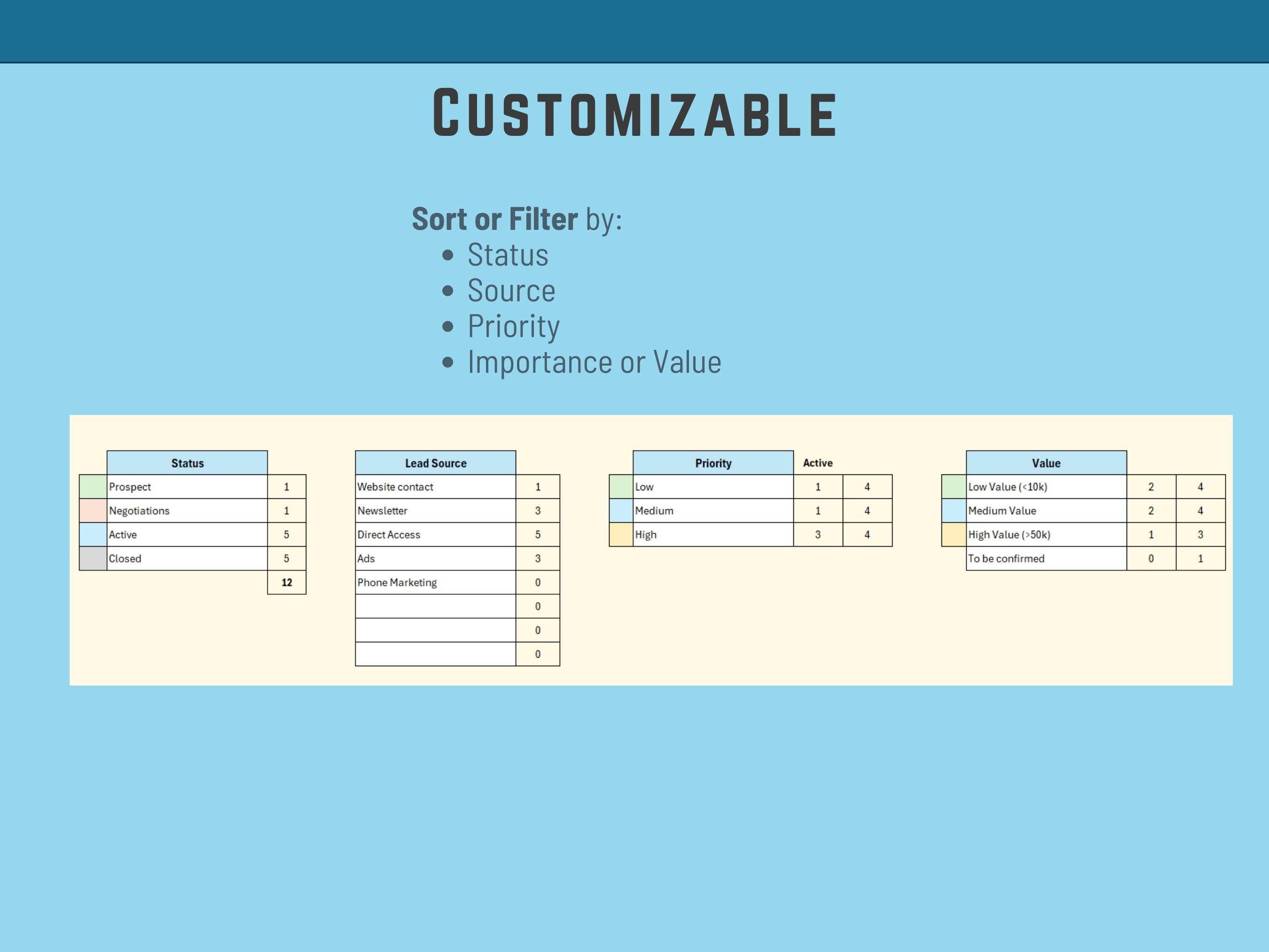 Client Register Excel Template | Automated Client Management Spreadsheet | CRM Tracker for Small Business | Follow-Up & Status Dashboard