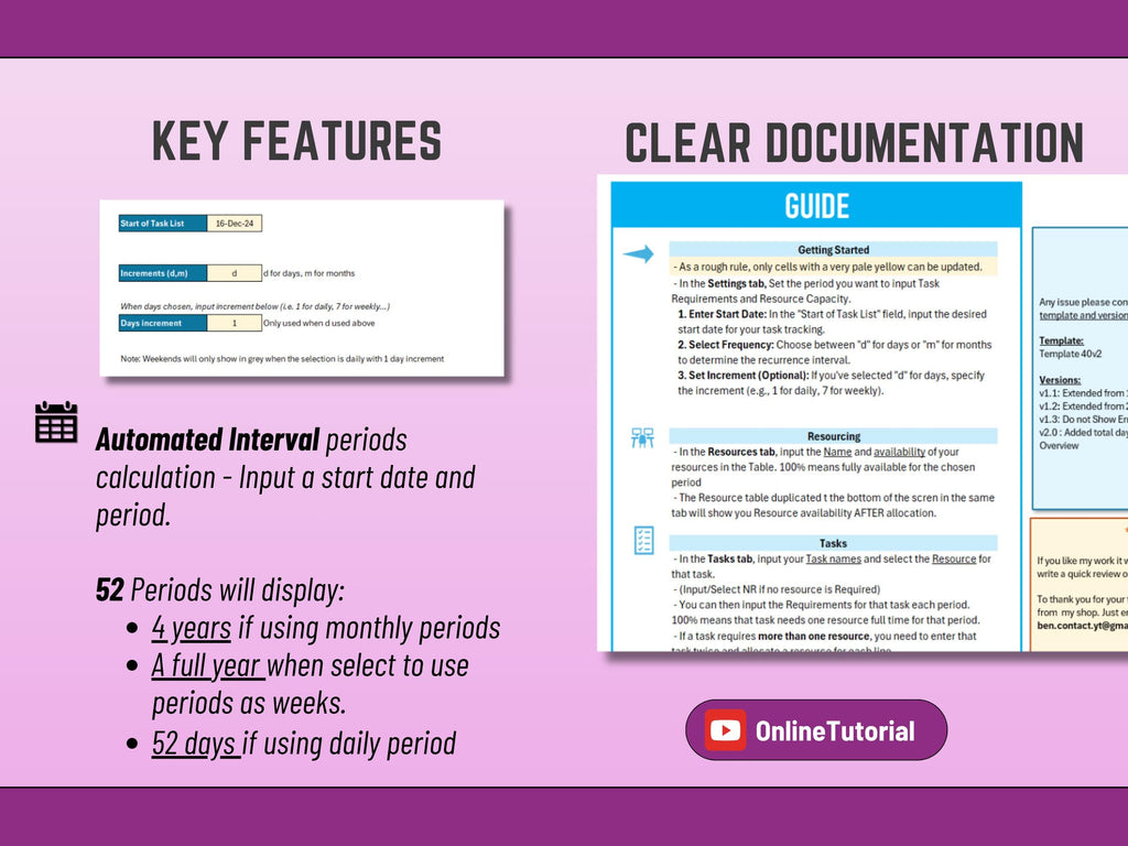 Excel Task Allocation and Capacity Planning v3, Resource Planning, Resource Management, workload utilization, Project Assignment and Scheduling
