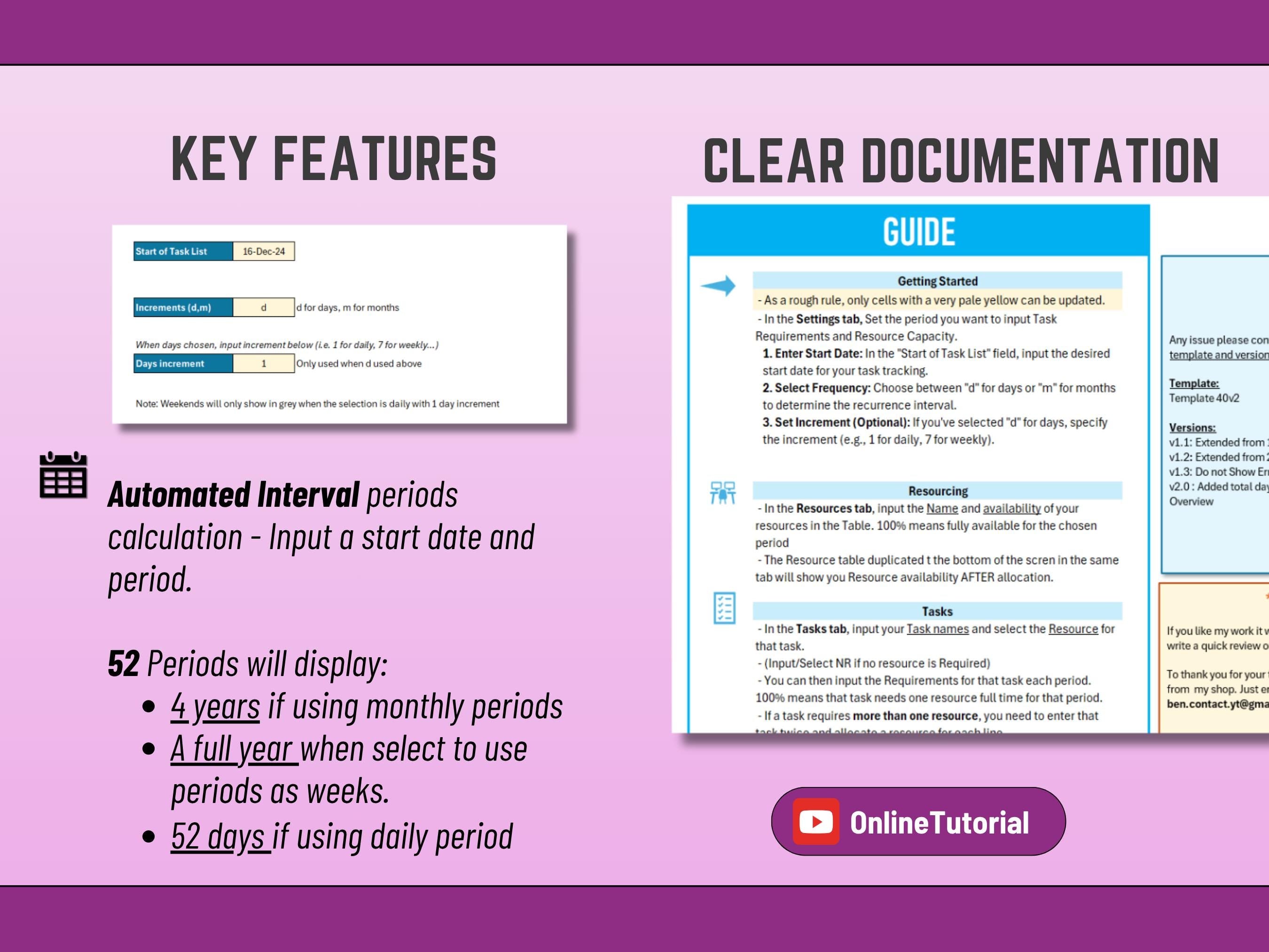 Excel Task Allocation and Capacity Planning v3, Resource Planning, Resource Management, workload utilization, Project Assignment and Scheduling
