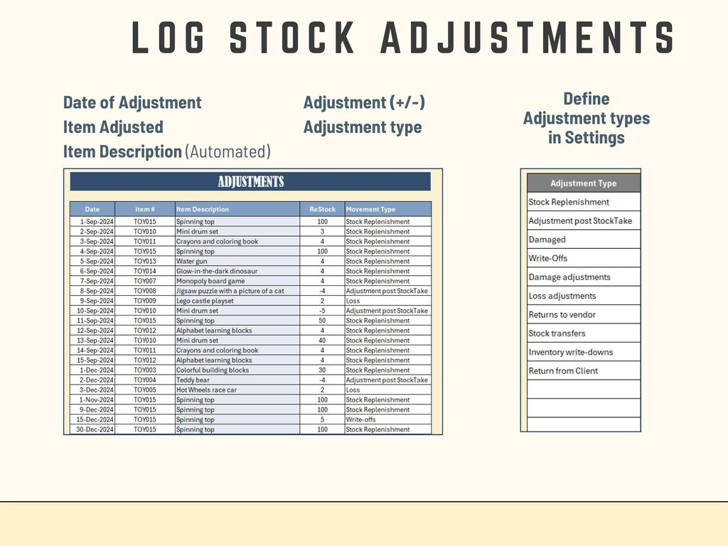 Inventory Tracker Spreadsheet: Small Business Stock Management (Excel)
