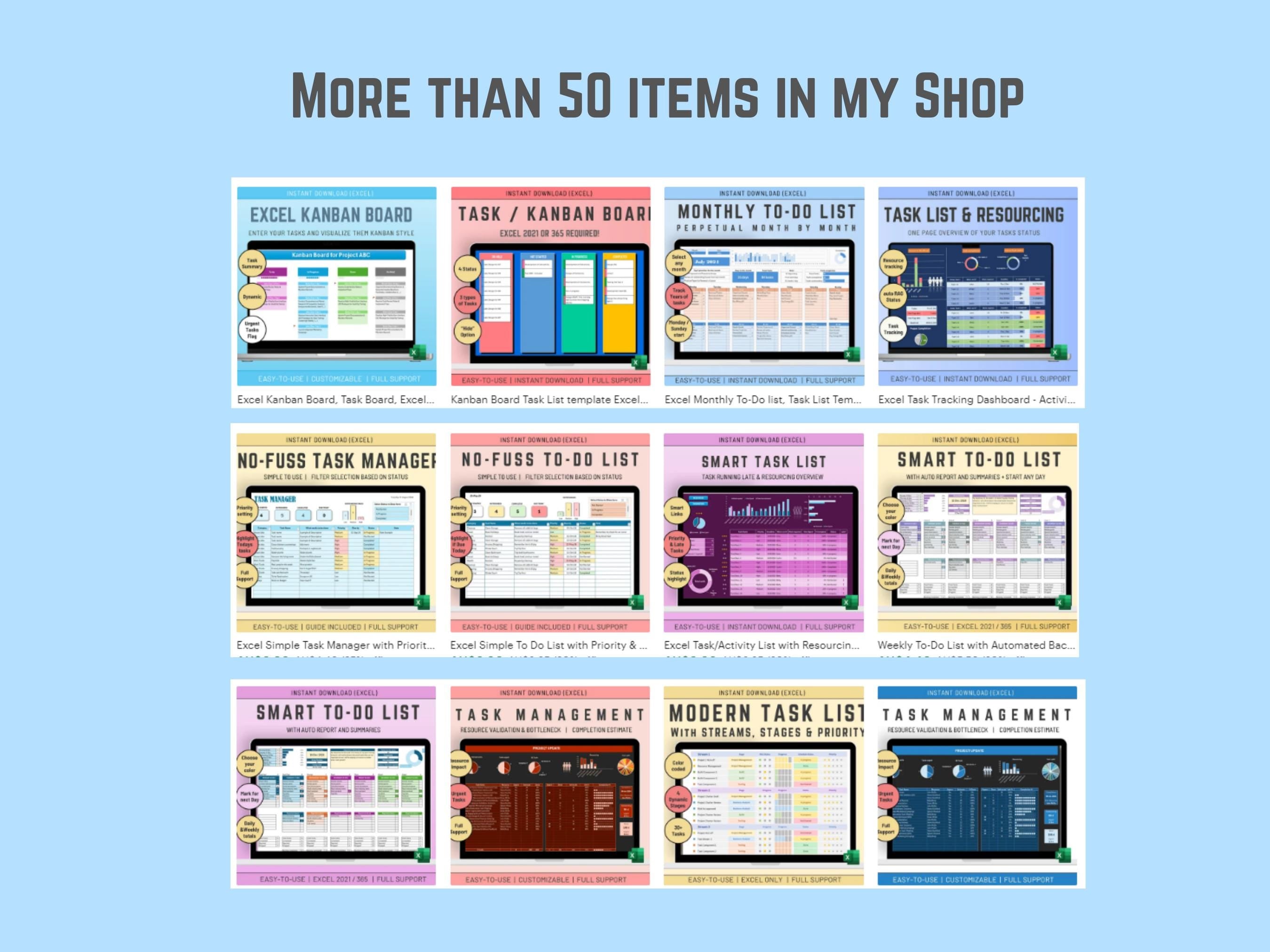 Excel Gantt Chart like Timeline Template | Visual Project Tracker & Progress Planner, Instant Download Digital Product, Task Board in Excel