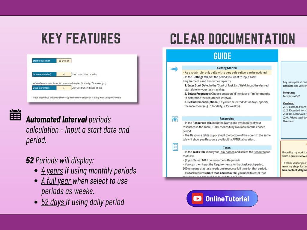 Excel Resource Planning and Allocation System for up to 10 Projects, Resource Management template, Capacity Planning, Instant Download