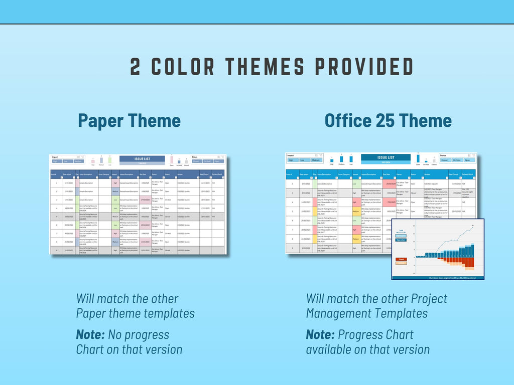 Excel Issue List and Tracker Template