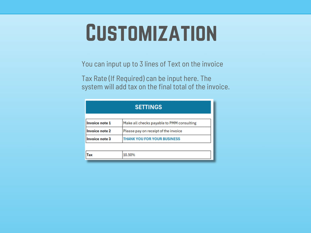 Business automation tool for Excel utilizing a product list to generate precise customer invoices.