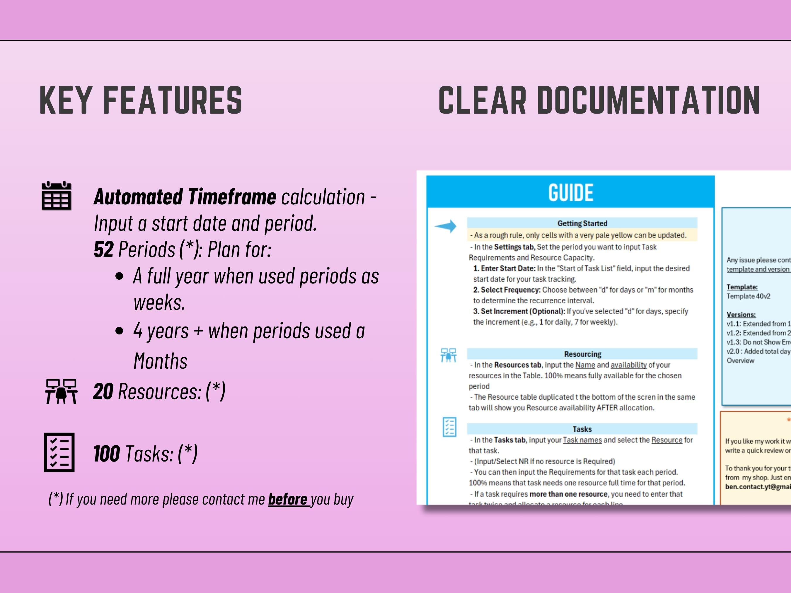 Excel Task Allocation and Capacity Planning v2, Resource Planning, Resource Management, workload utilization, Project Assignment and Scheduling