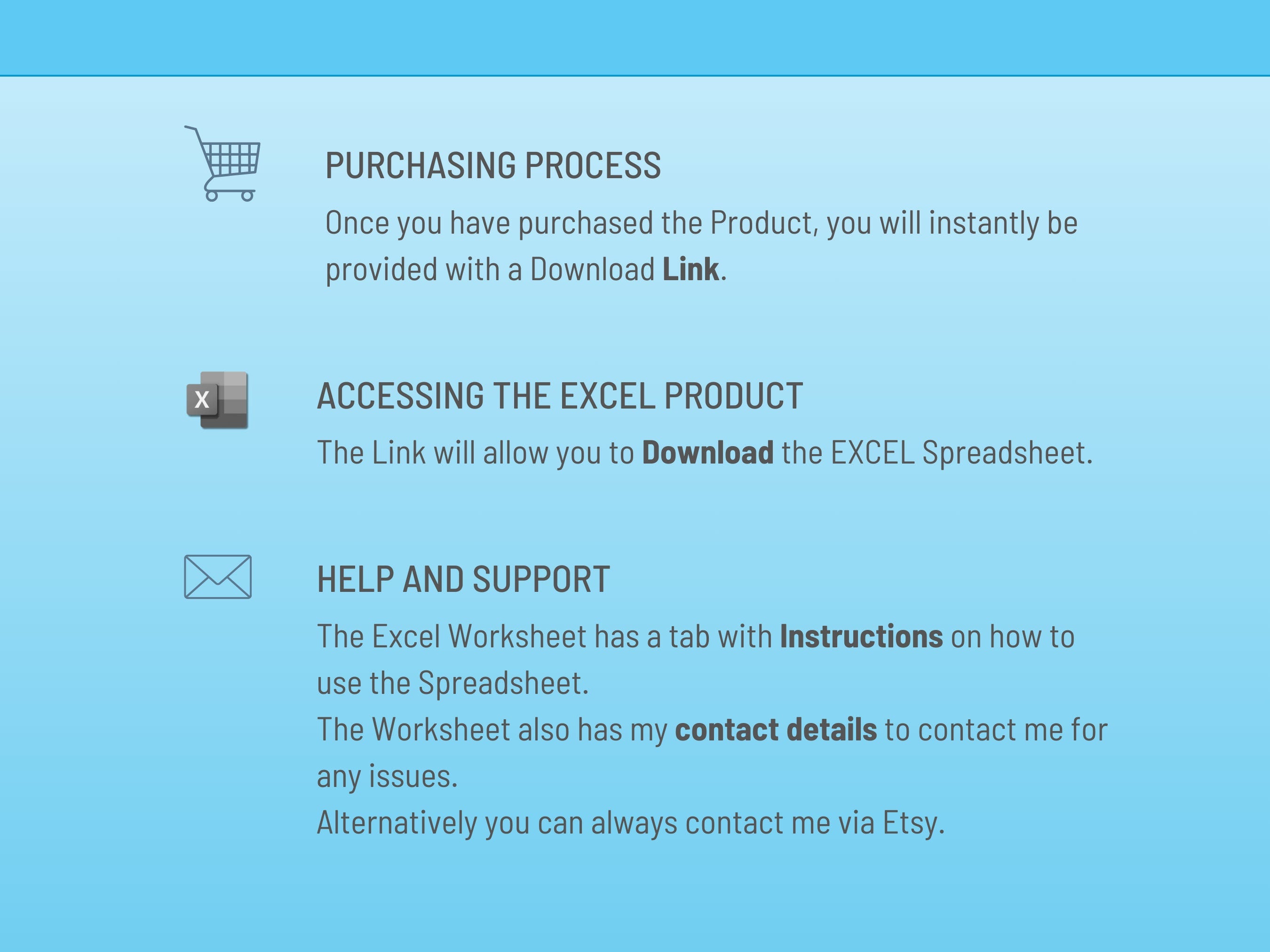 Excel Invoice Template: Client & Product List, Small Business Accounting (Digital Download)