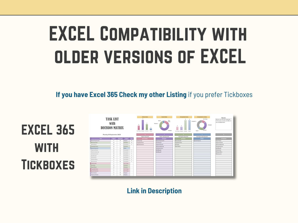 Eisenhower Matrix Excel Template - Priority Task Manager – Blue Tiger ...