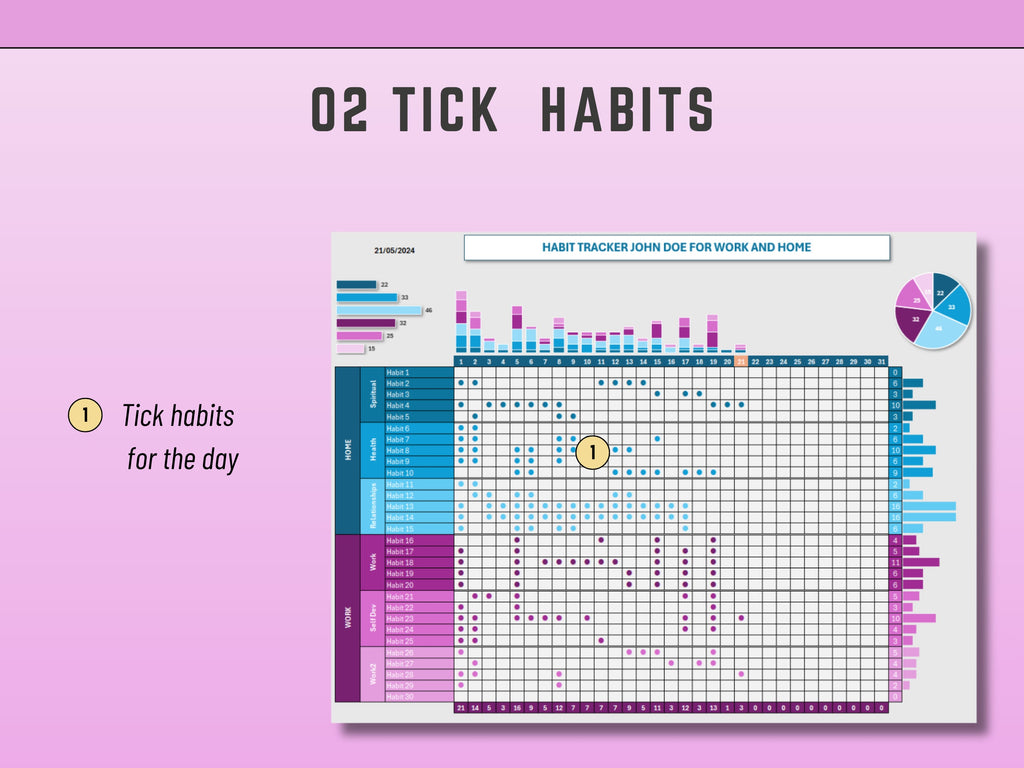Habit Tracker Excel Template: Daily & Weekly Goal Planner (Digital Download)