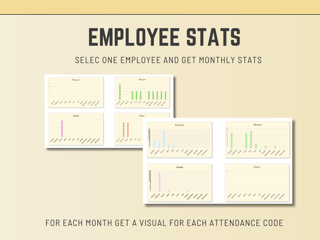 Excel Attendance Tracker v2: Automated & Customizable (Digital Download); Attendance Sheet and Resource Management, Leave Resource Planner