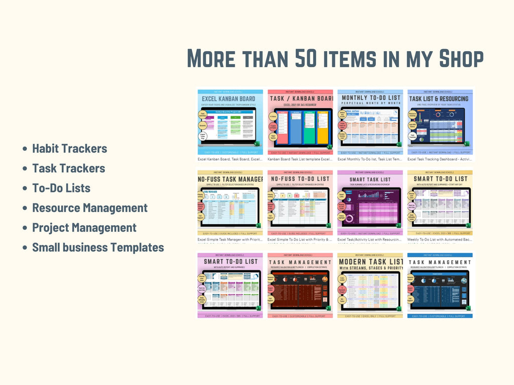 All-in-One Excel Task Tracker Template | Automated RAG Status | Resource Charts | Priority Sorting | Project Management Spreadsheet