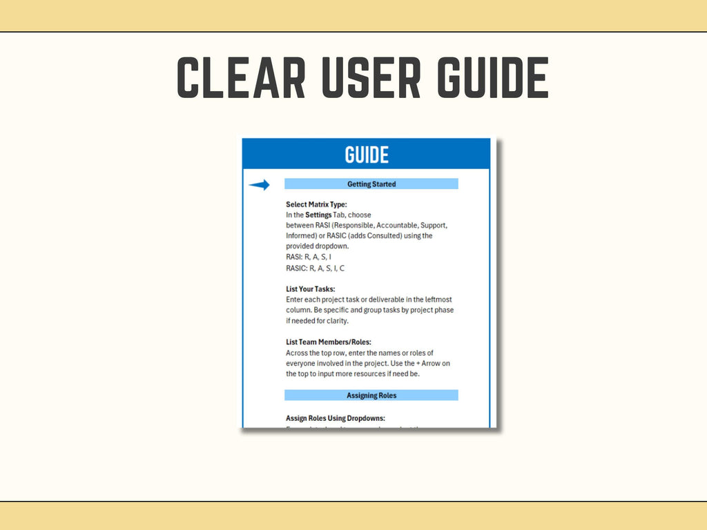 Automated Excel tool to streamline communication and ensure role clarity across all project tasks and workstreams.