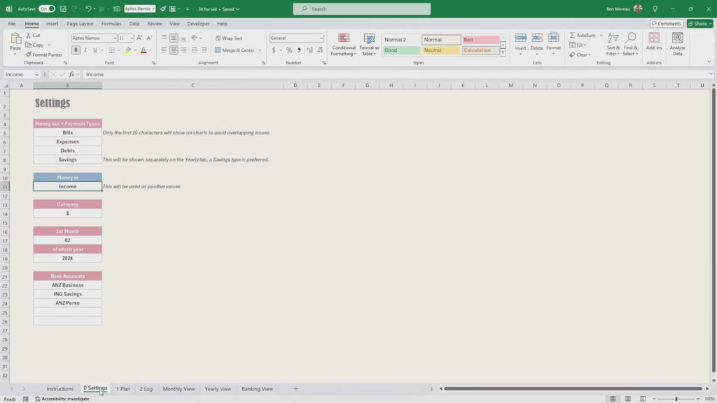 Excel Book keeping Download Template, Finance, Income and Expense Tracker, Profit and Loss and Accounting Spreadsheet Small business Project