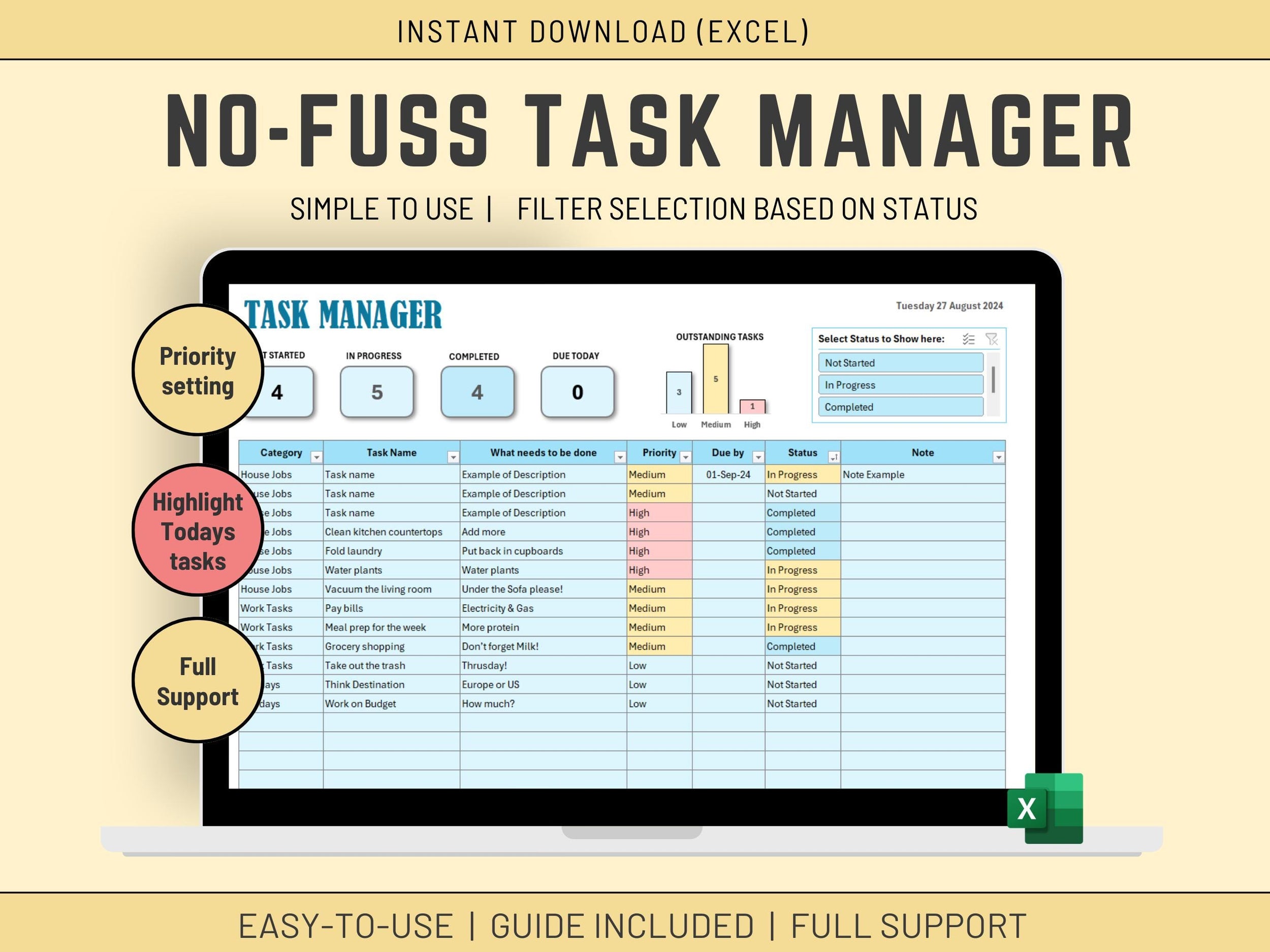Excel Simple Task List Template